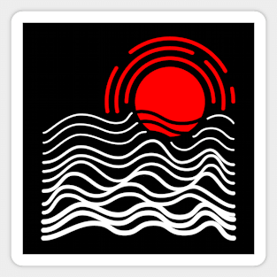 Abstract Sun Wave Magnet